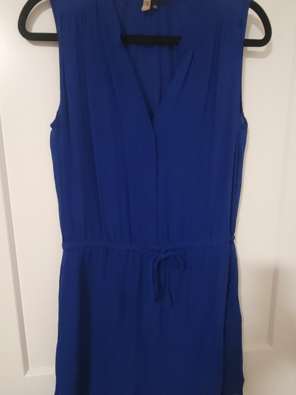 Aritzia Babaton Benedict 100% Silk Mini Dress - Royal Blue - Size Small